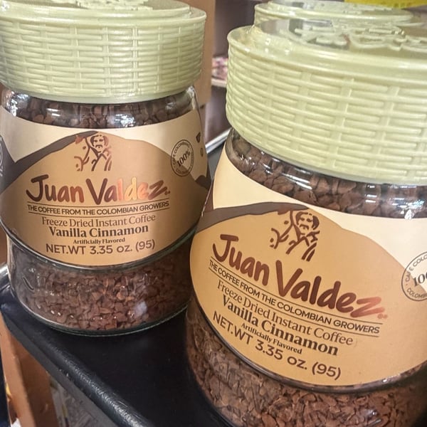 Juan Valdez Freeze Dried Instant Coffee Vanilla Cinnamon Pack of 2