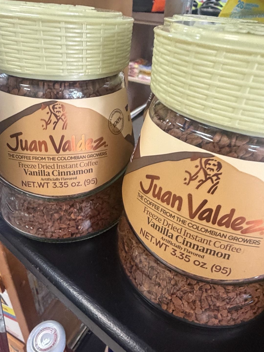 Juan Valdez Freeze Dried Instant Coffee Vanilla Cinnamon Pack of 2 2