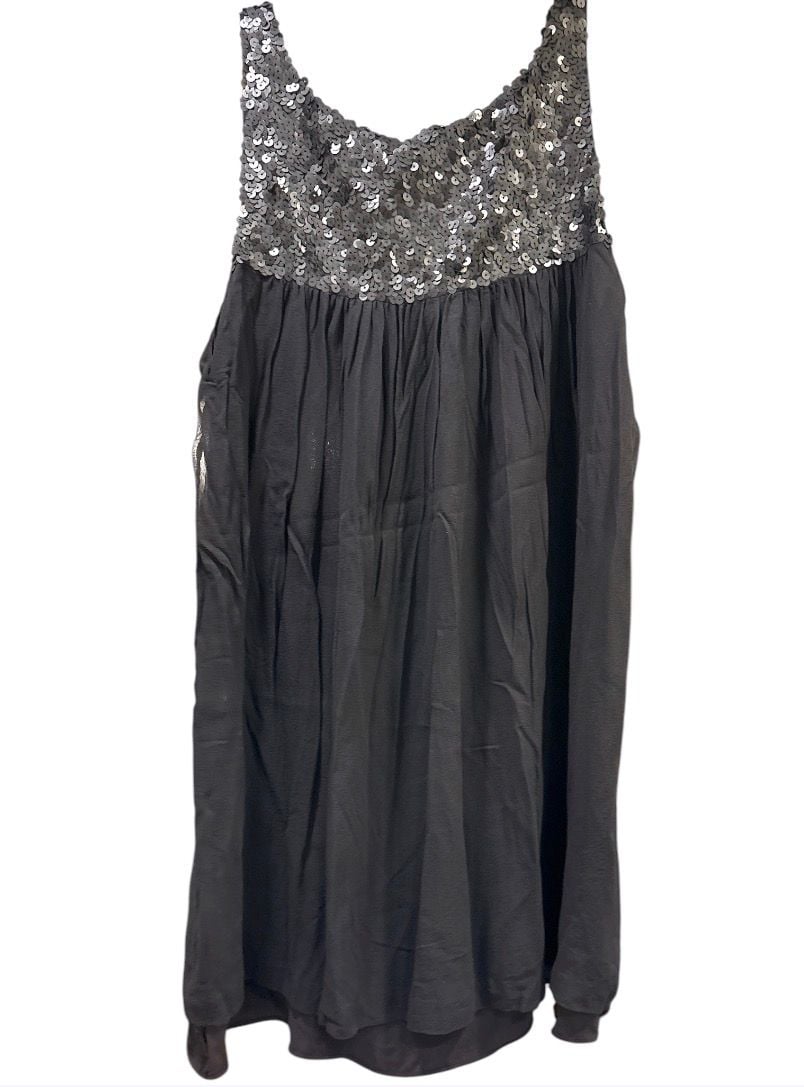Theory Arleigh Sequin Silk Dress Black Size 4 4