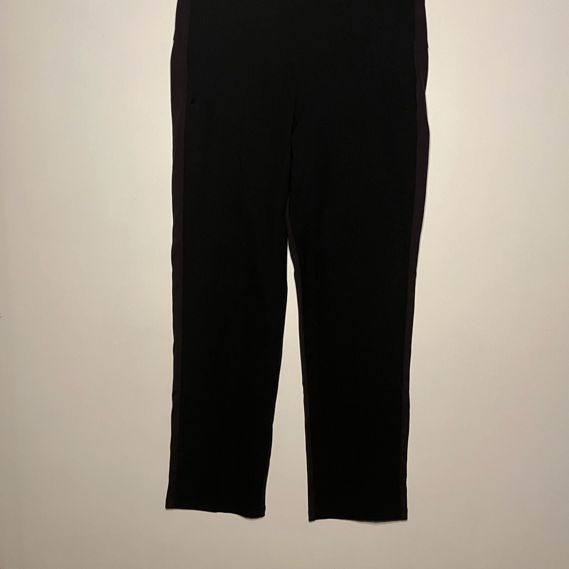 Athleta Black Pants Size 12/T 12/G Side Stripe 2