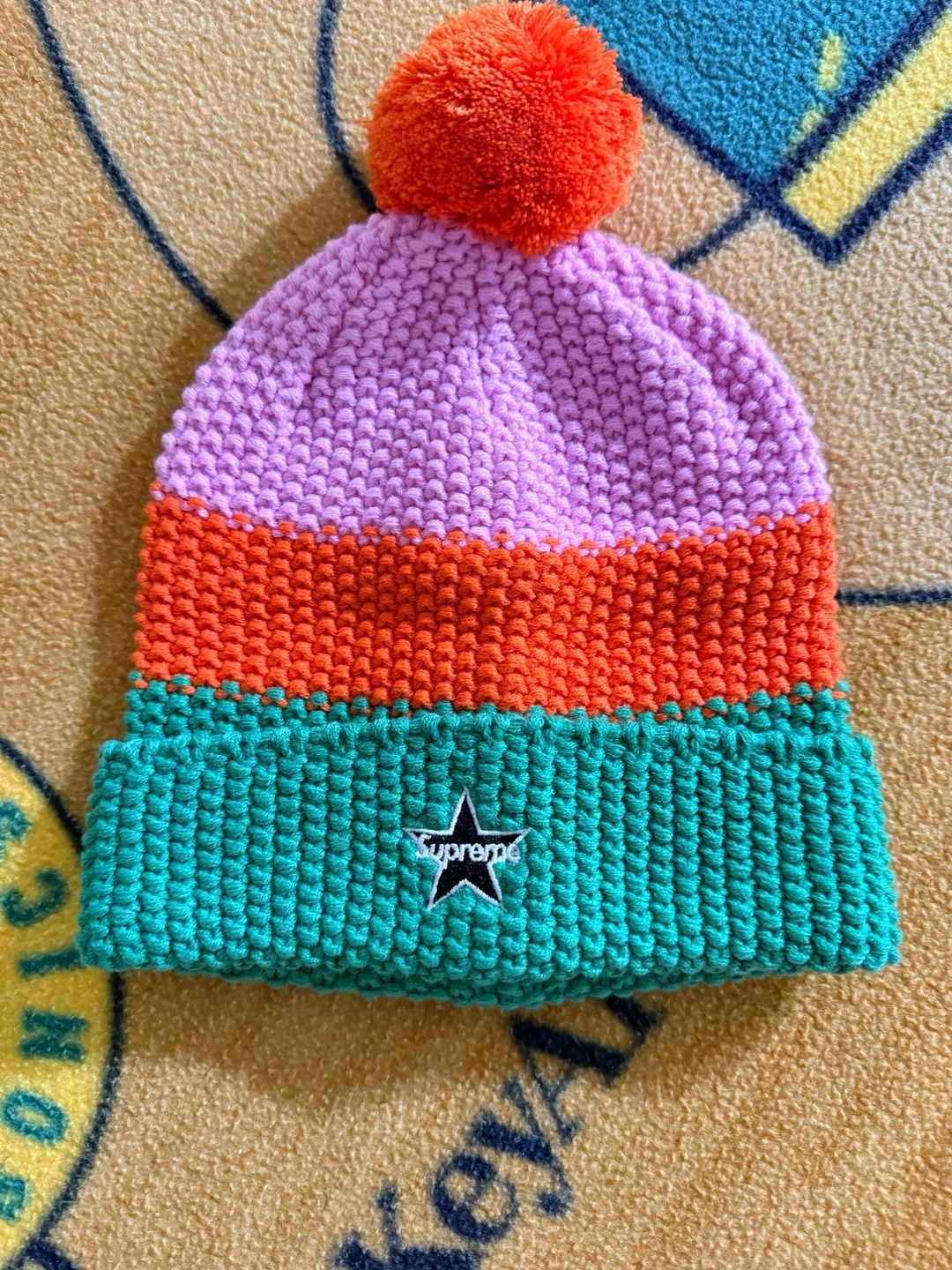 Supreme Alpine Beanie Pink Orange Green FW20 3