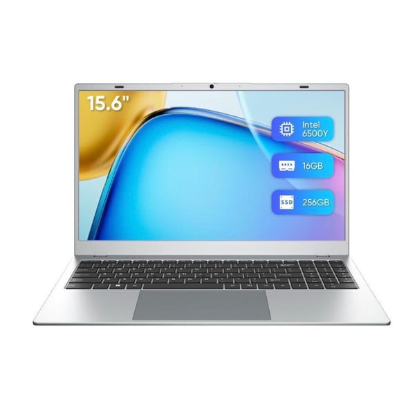 15.6” FHD Silver Laptop Intel Pentium Gold 6500Y 12GB RAM 256GB SSD Win 11