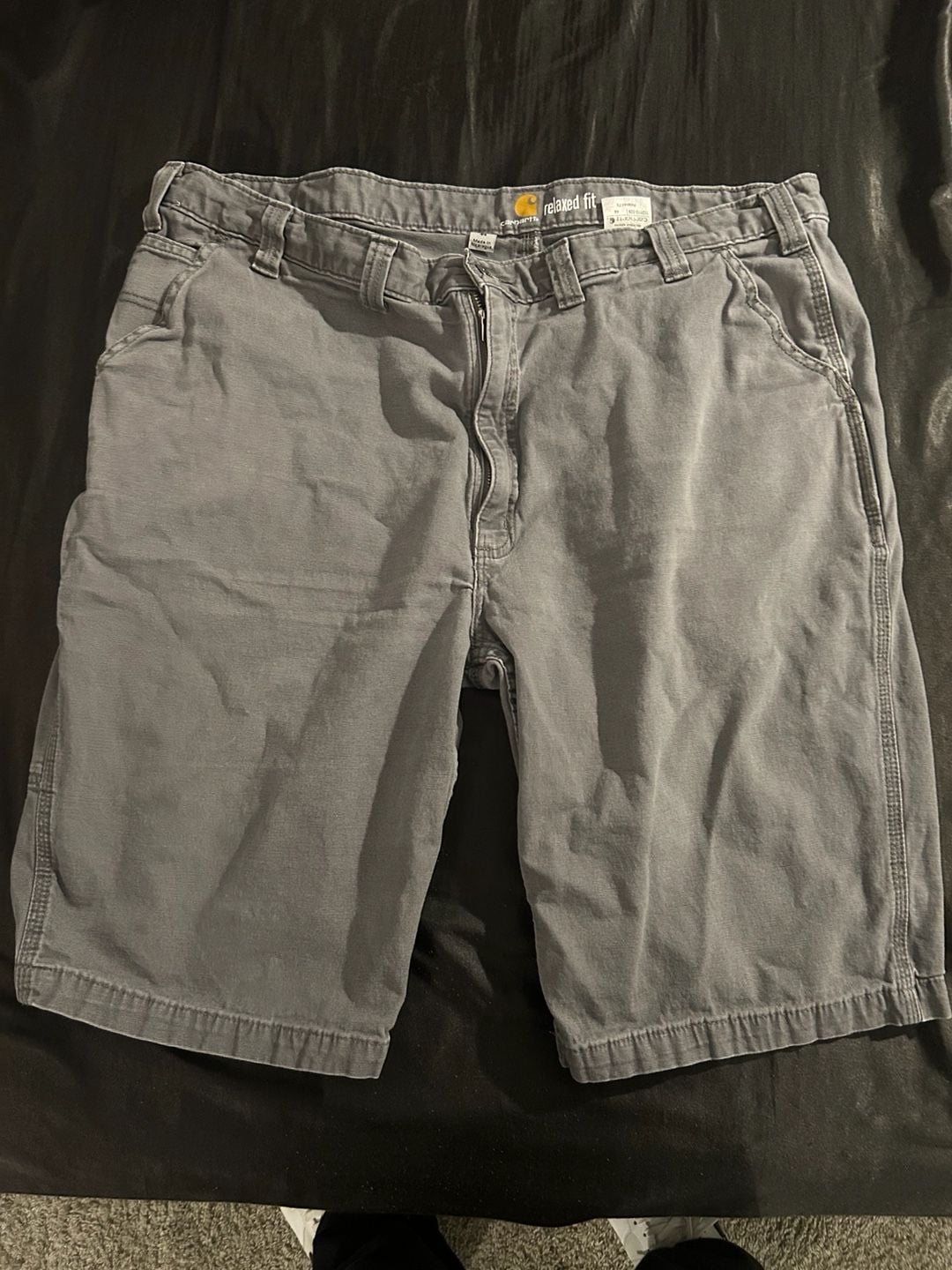 Carhartt Relaxed Fit Gray Canvas Utility Work Shorts Men's Size 44 2