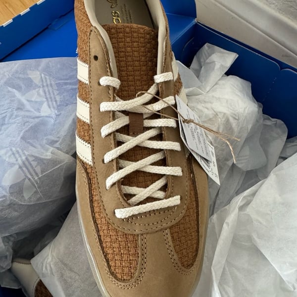 Adidas Gazelle Indoor Cotton Weave Pack Brown Desert Wonder White Men's Size 12