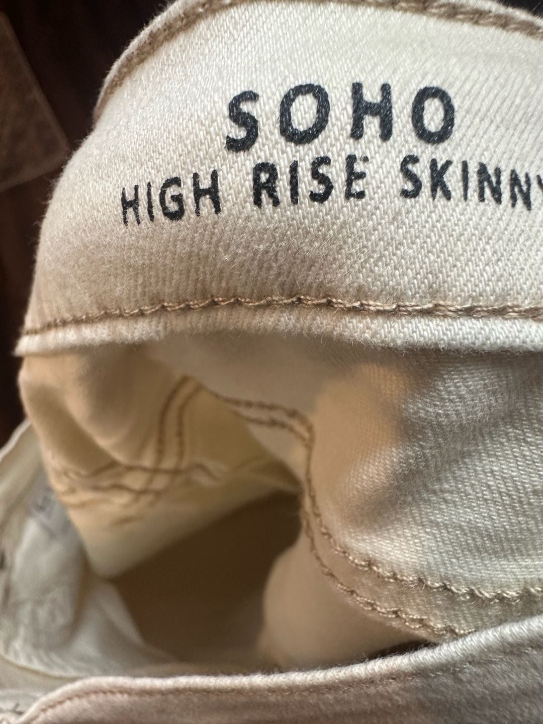 Nicole Miller New York Soho High Rise Skinny Pants Size 10 Cream 6