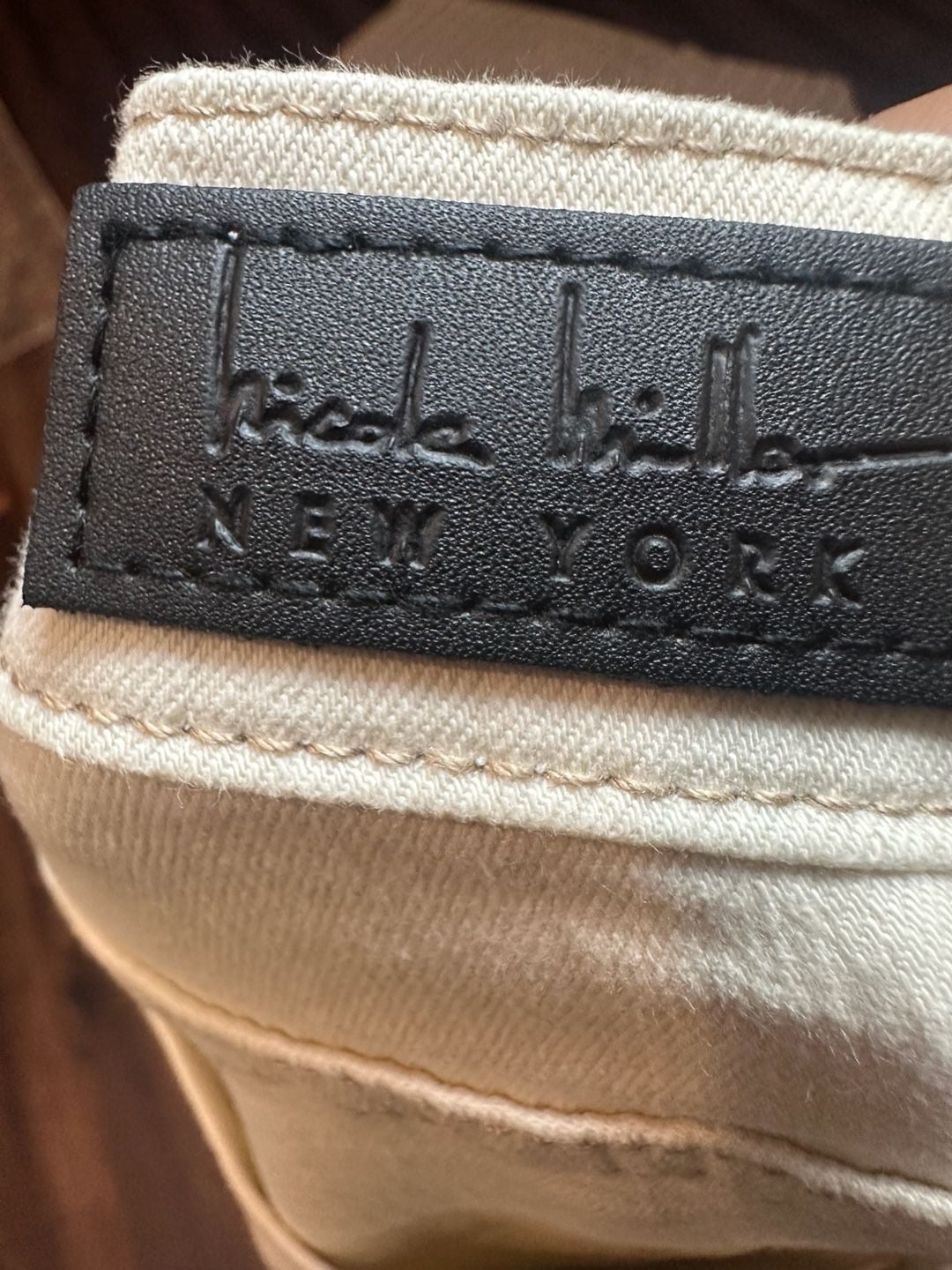 Nicole Miller New York Soho High Rise Skinny Pants Size 10 Cream 8