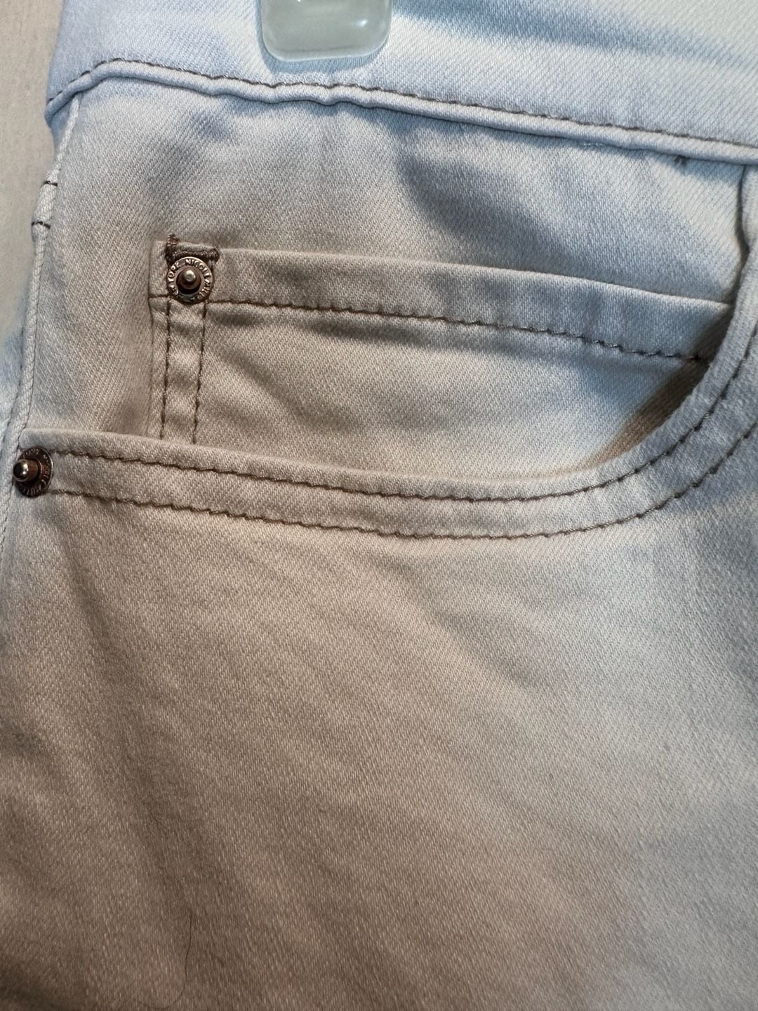 Nicole Miller New York Soho High Rise Skinny Pants Size 10 Cream 10