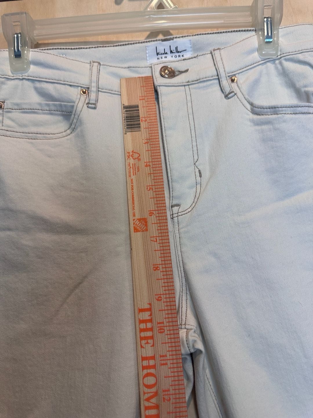 Nicole Miller New York Soho High Rise Skinny Pants Size 10 Cream 13