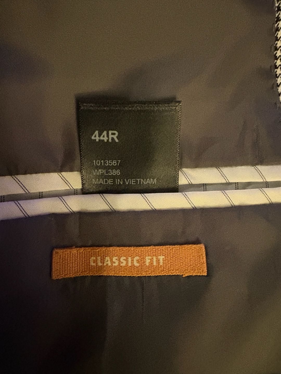 Haggar Clothing Co. Classic Fit Houndstooth Two-Button Blazer Jacket 44R 2