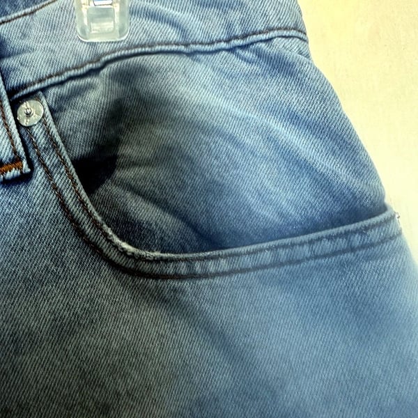 Bandolino Dark Wash Denim Jeans with Raw Fringe Hem
