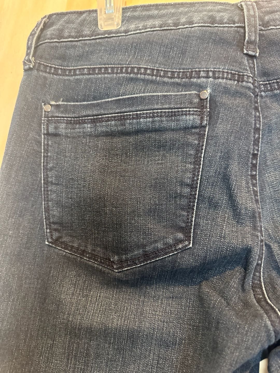 Bandolino Dark Wash Denim Jeans with Raw Fringe Hem 13