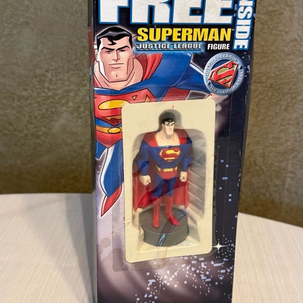 Justice League Superman Action Figure Post Cereal Premium Giveaway in Box