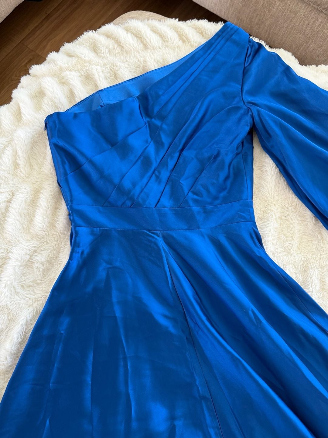 Mac Duggal One Shoulder High Low Gown in Royal Blue, Size 0 10