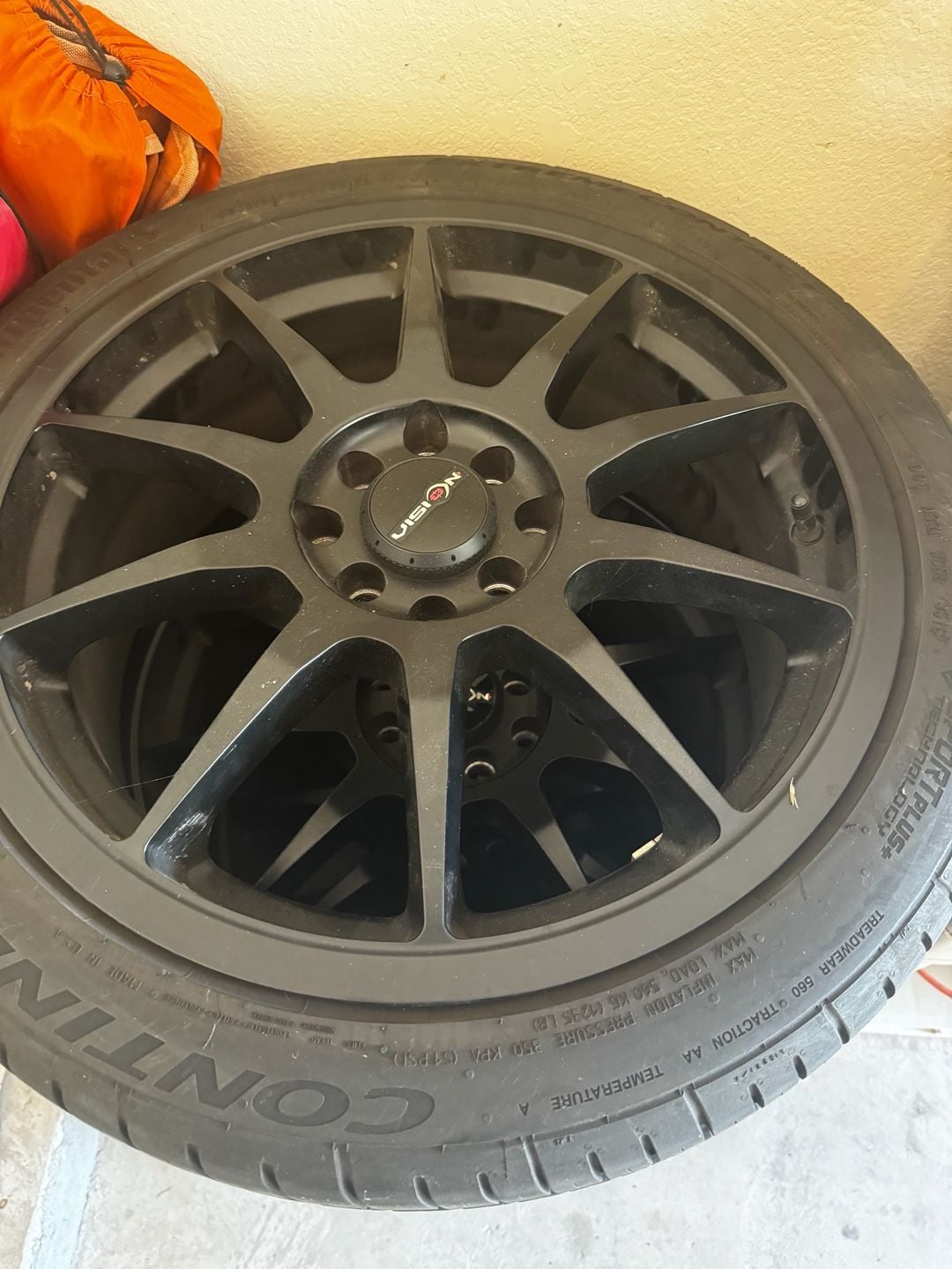 Vision 425 Bane 17x7 4x100 Matte Black Wheels 1