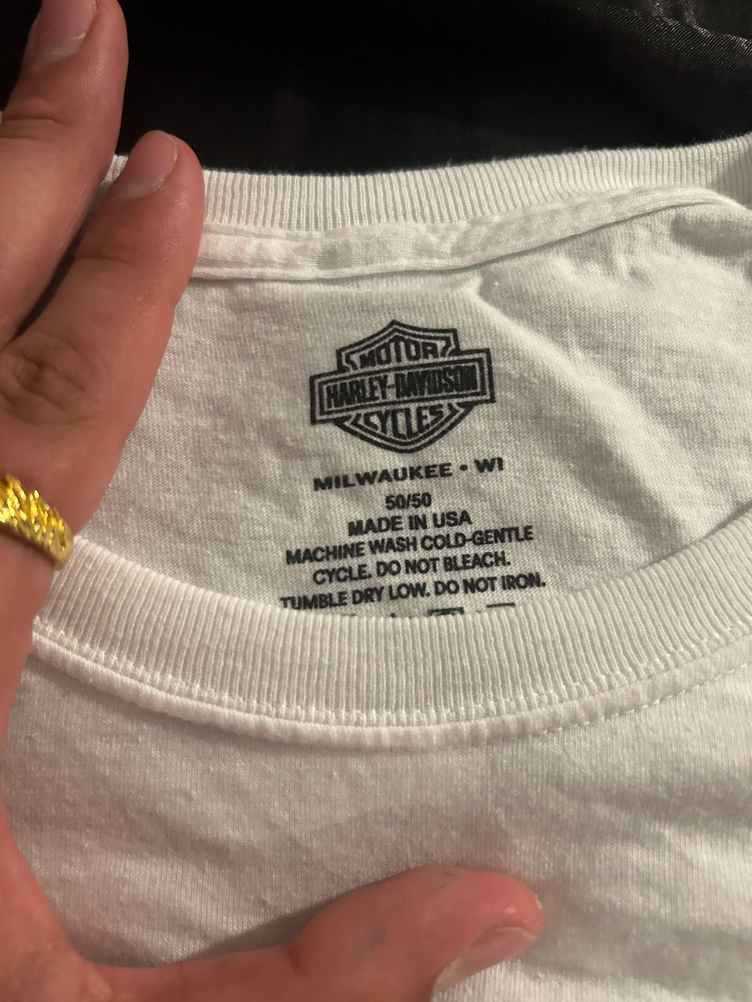 Harley-Davidson Men's #1 Racing Logo Long Sleeve White T-Shirt 3