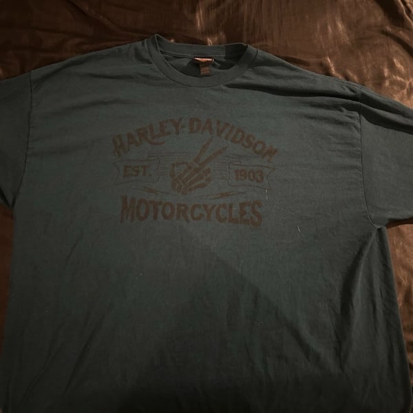 Harley-Davidson Men's Blue Graphic T-Shirt 3XL Decatur IL Live Ride