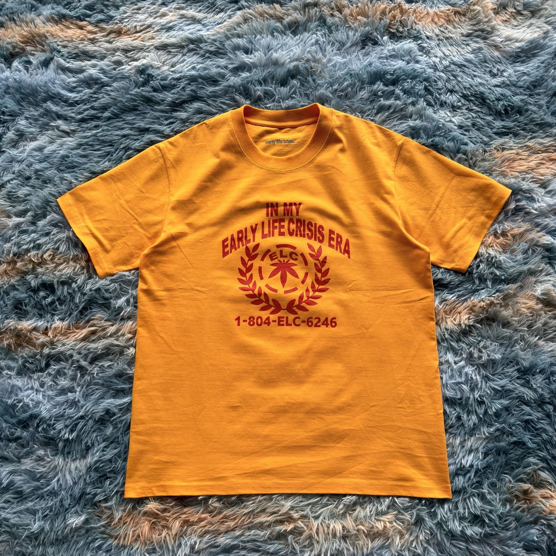 Nettspend In My Early Life Crisis Era Yellow Graphic T-Shirt 2