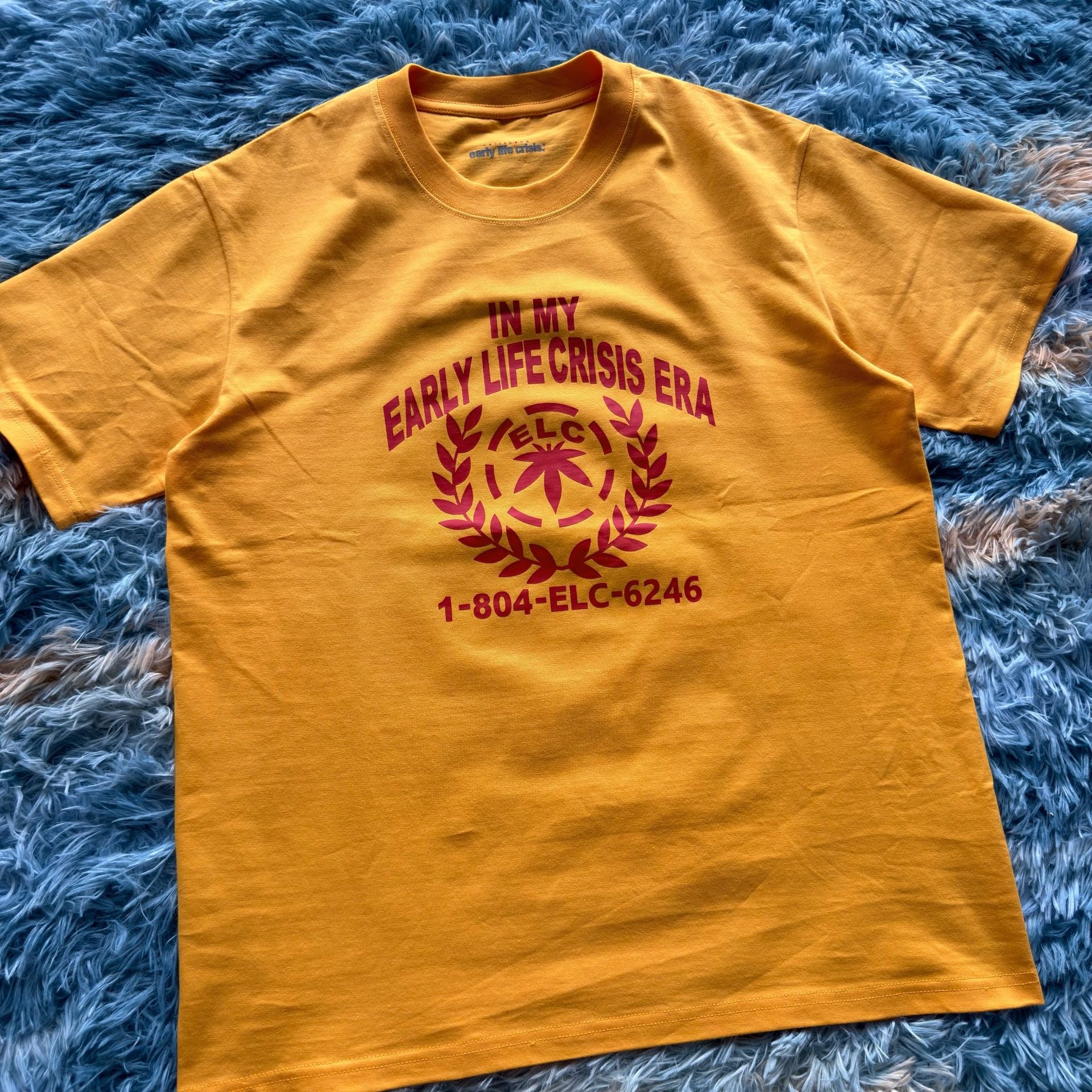 Nettspend In My Early Life Crisis Era Yellow Graphic T-Shirt 3
