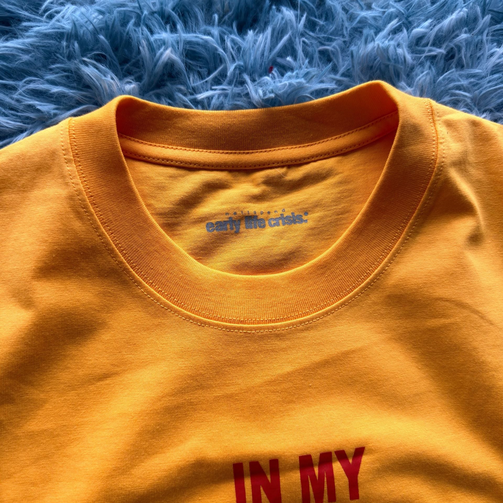 Nettspend In My Early Life Crisis Era Yellow Graphic T-Shirt 4