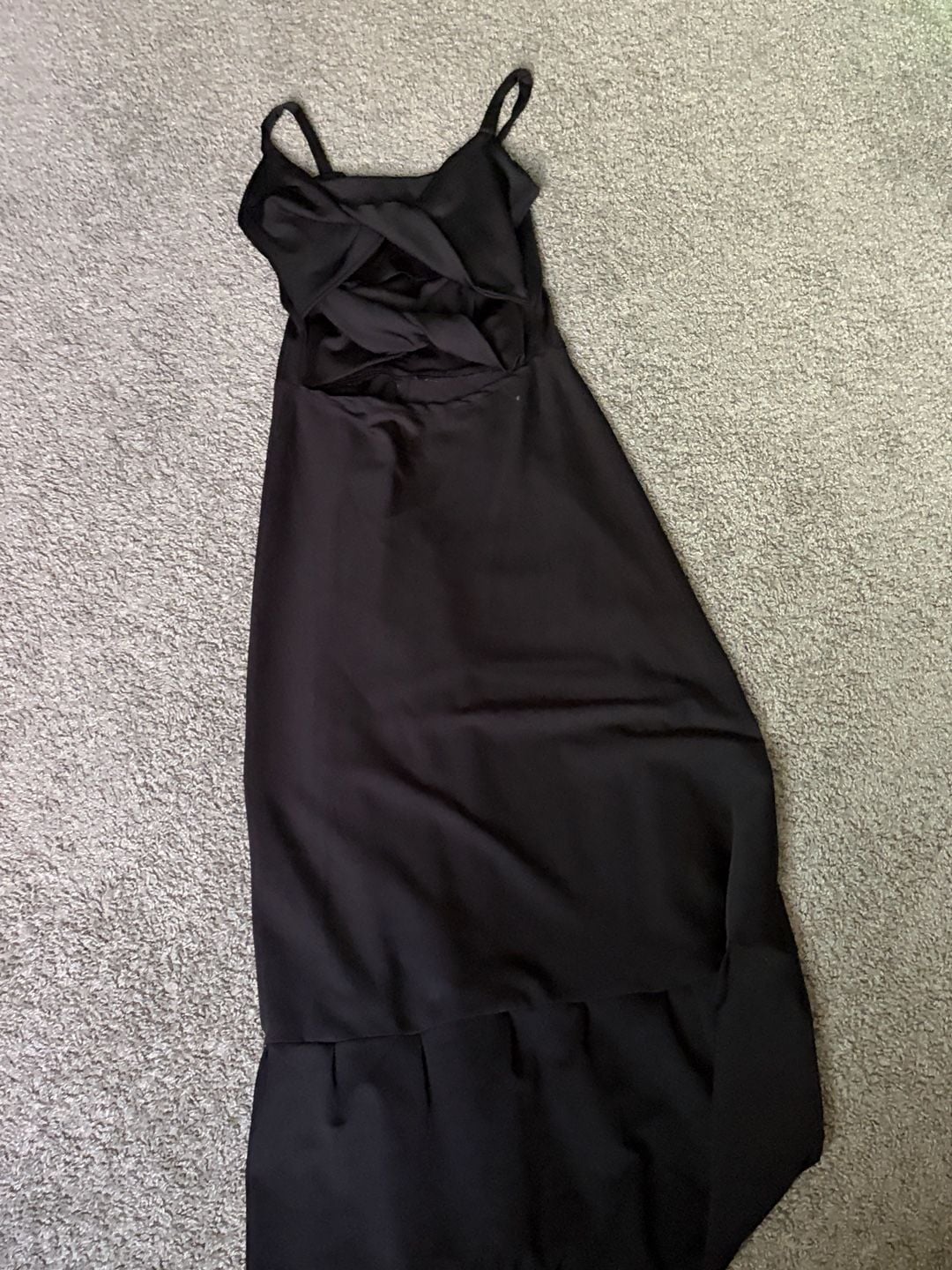Black Waist Ruched A-Line Slip Dress For Women, Tea-Length Summer Swing Dress - .com, 4