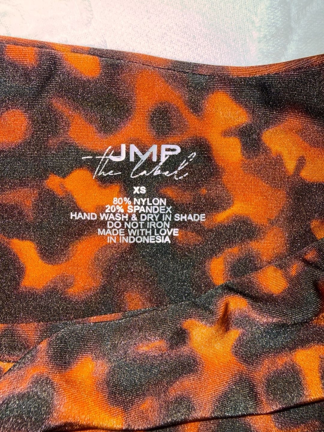 JMP The Label Dallas One Shoulder Bikini Set Tortuga Animal Print Size XS 2