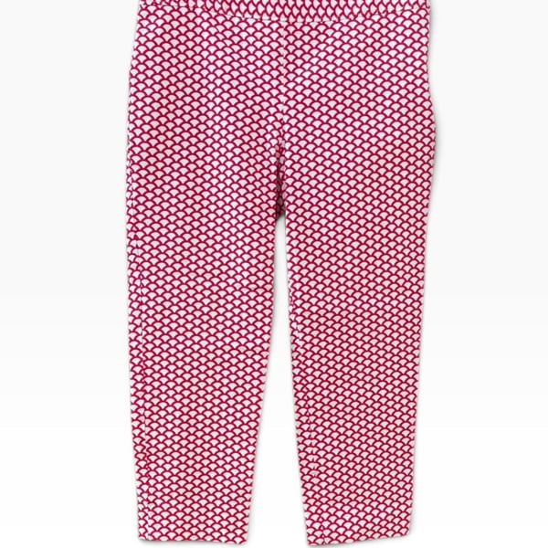 Talbots Chatham Red Scallop Print Twill Cropped Pants 6P
