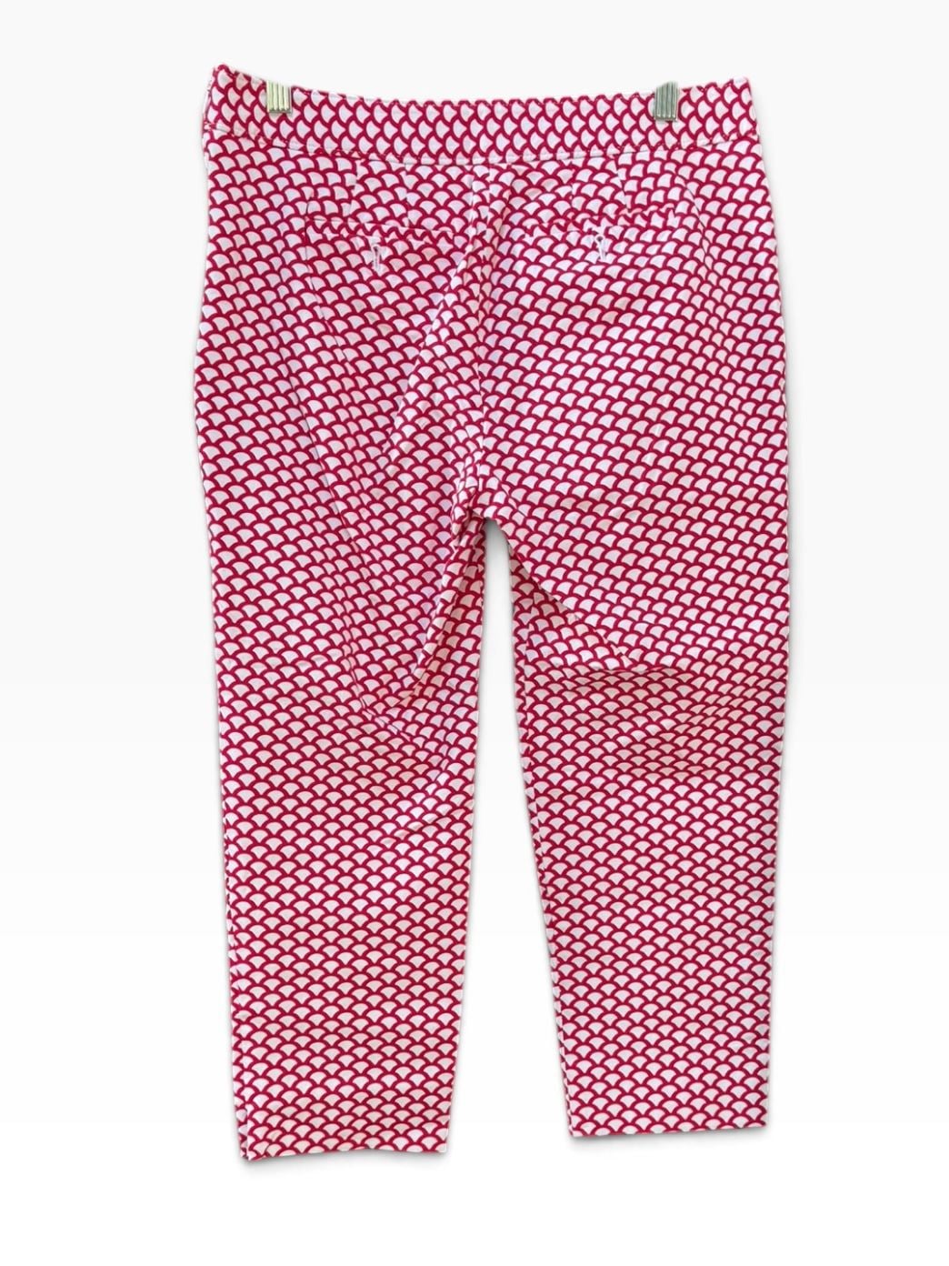 Talbots Chatham Red Scallop Print Twill Cropped Pants 6P 3