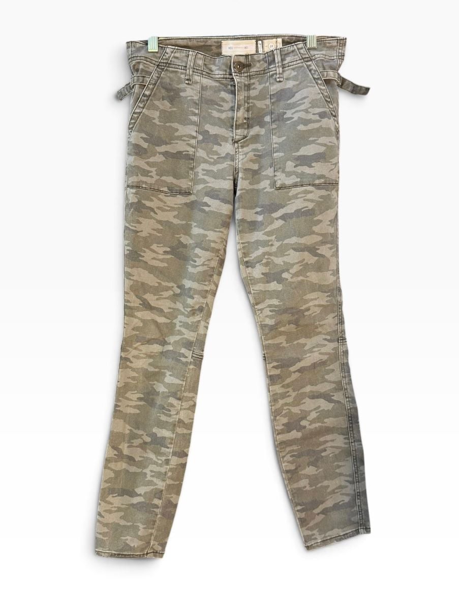 Hei Hei Anthropologie Camo Slim Utility Pants Size 28 (6) Green Camouflage 2