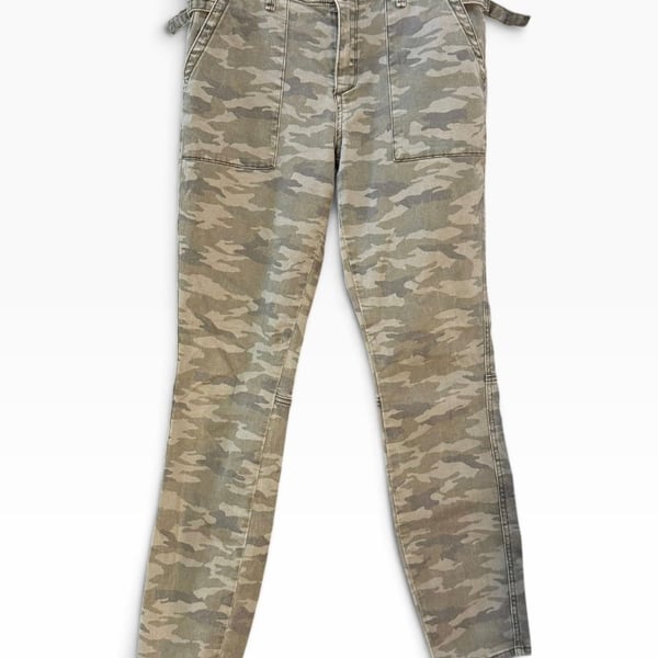 Hei Hei Anthropologie Camo Slim Utility Pants Size 28 (6)  Green Camouflage