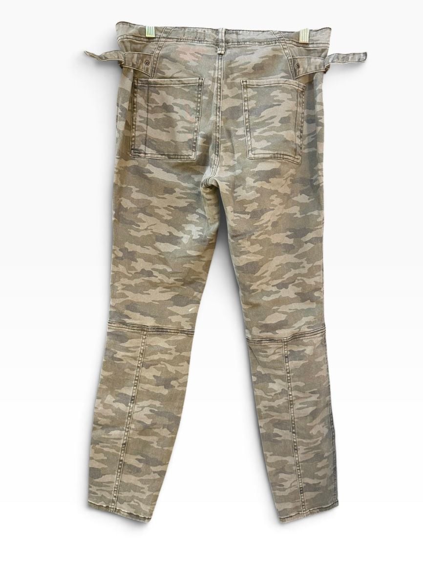 Hei Hei Anthropologie Camo Slim Utility Pants Size 28 (6) Green Camouflage 3