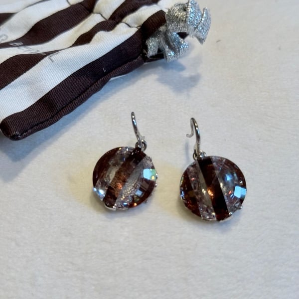 Vintage Henri Bendel Faceted Crystal Earrings