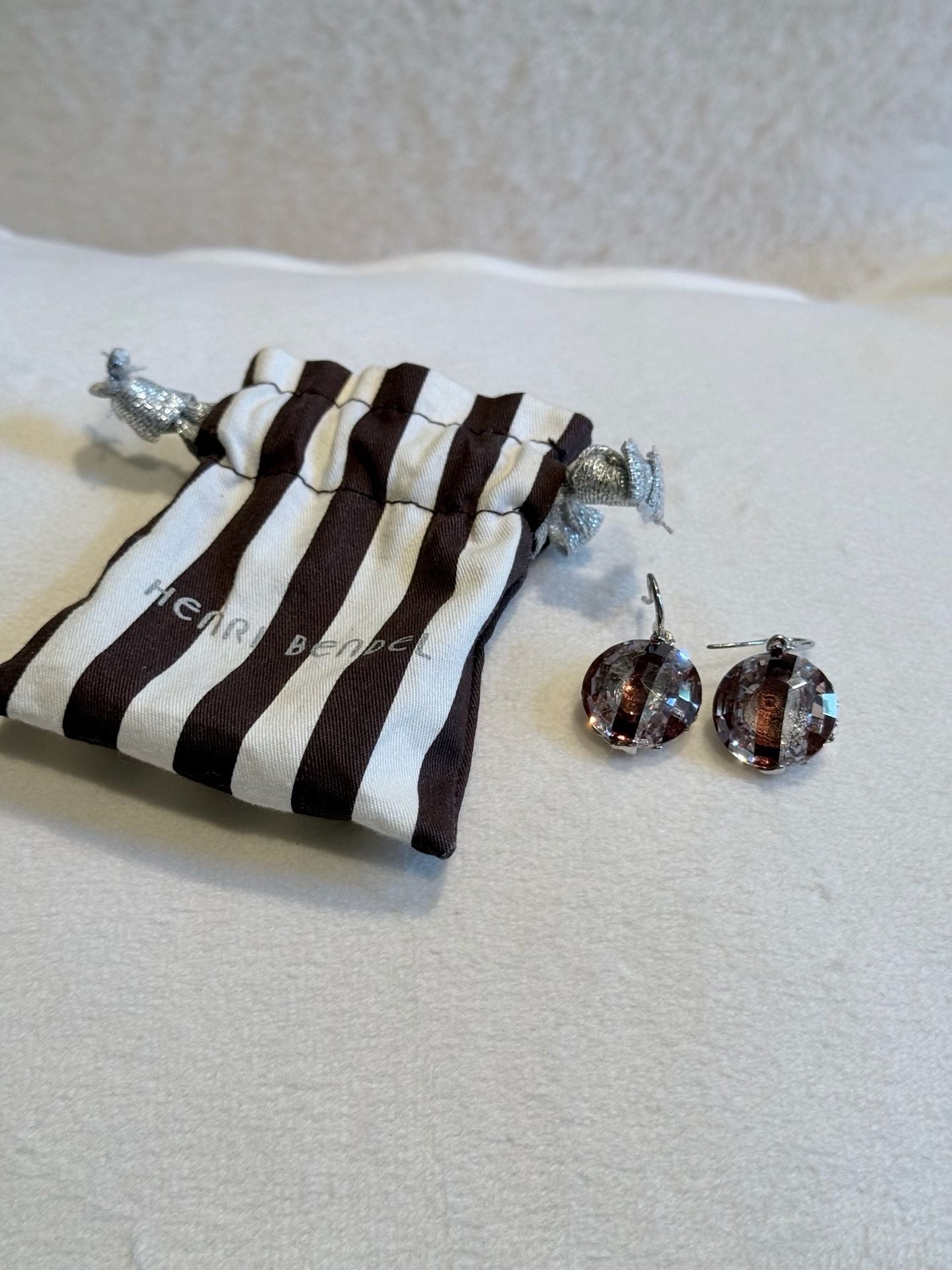 Vintage Henri Bendel Faceted Crystal Earrings 3