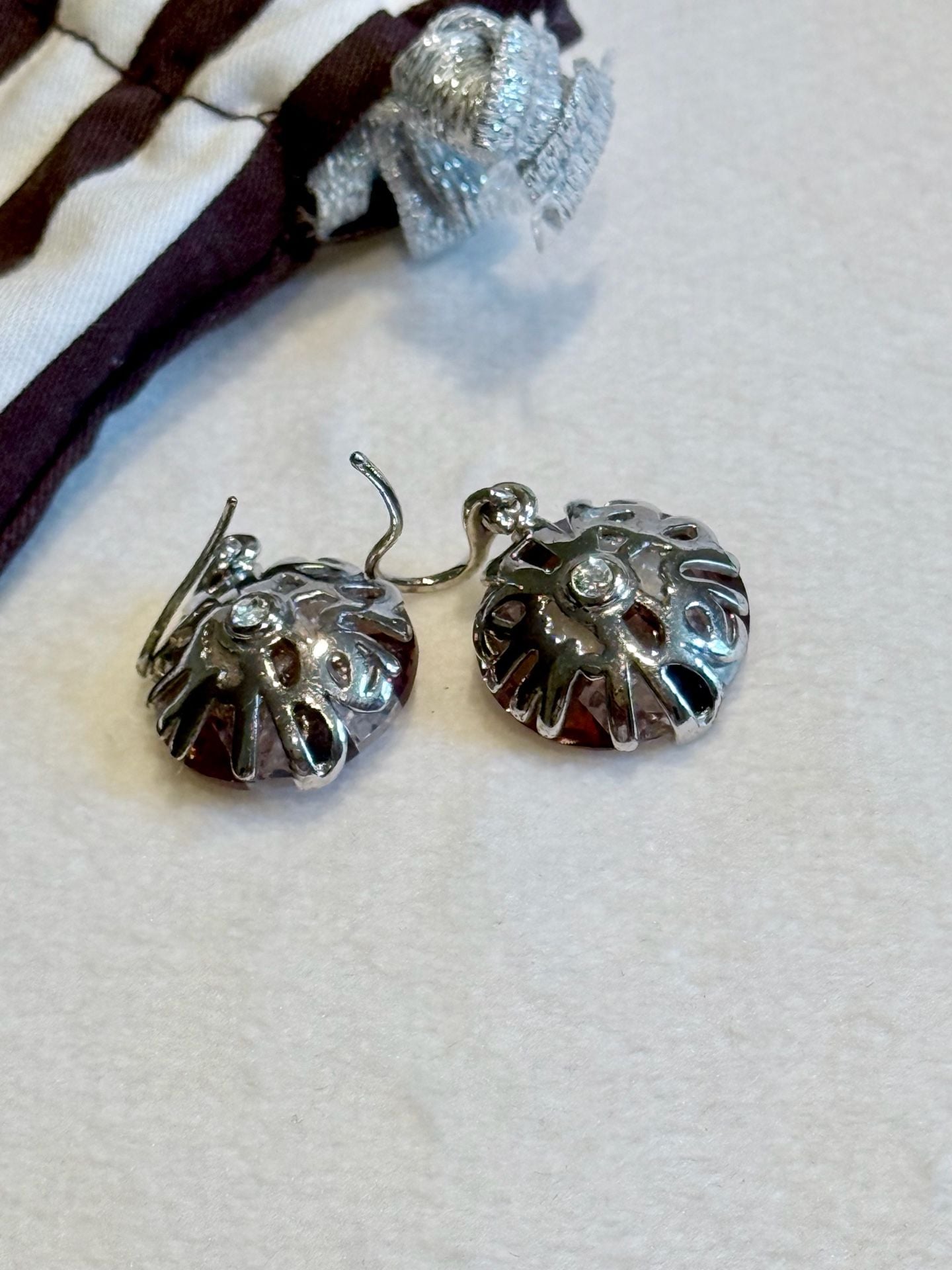 Vintage Henri Bendel Faceted Crystal Earrings 5