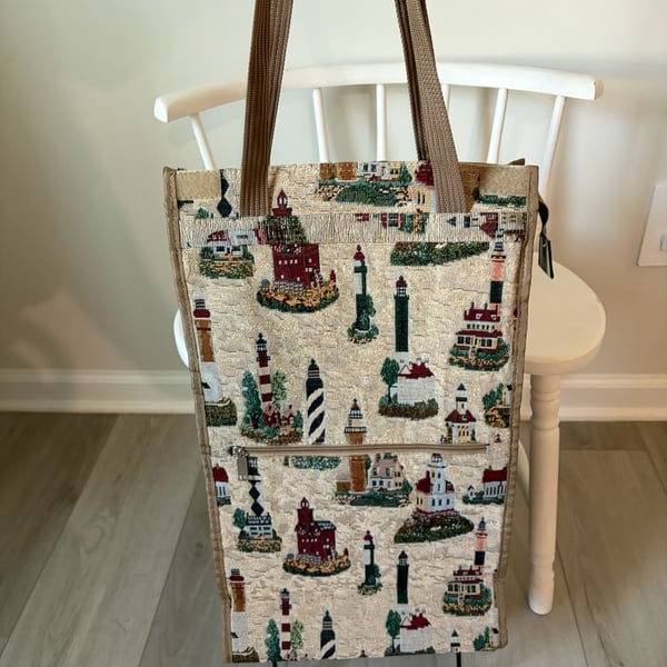 Jade Light House Tapesty Travel Bag