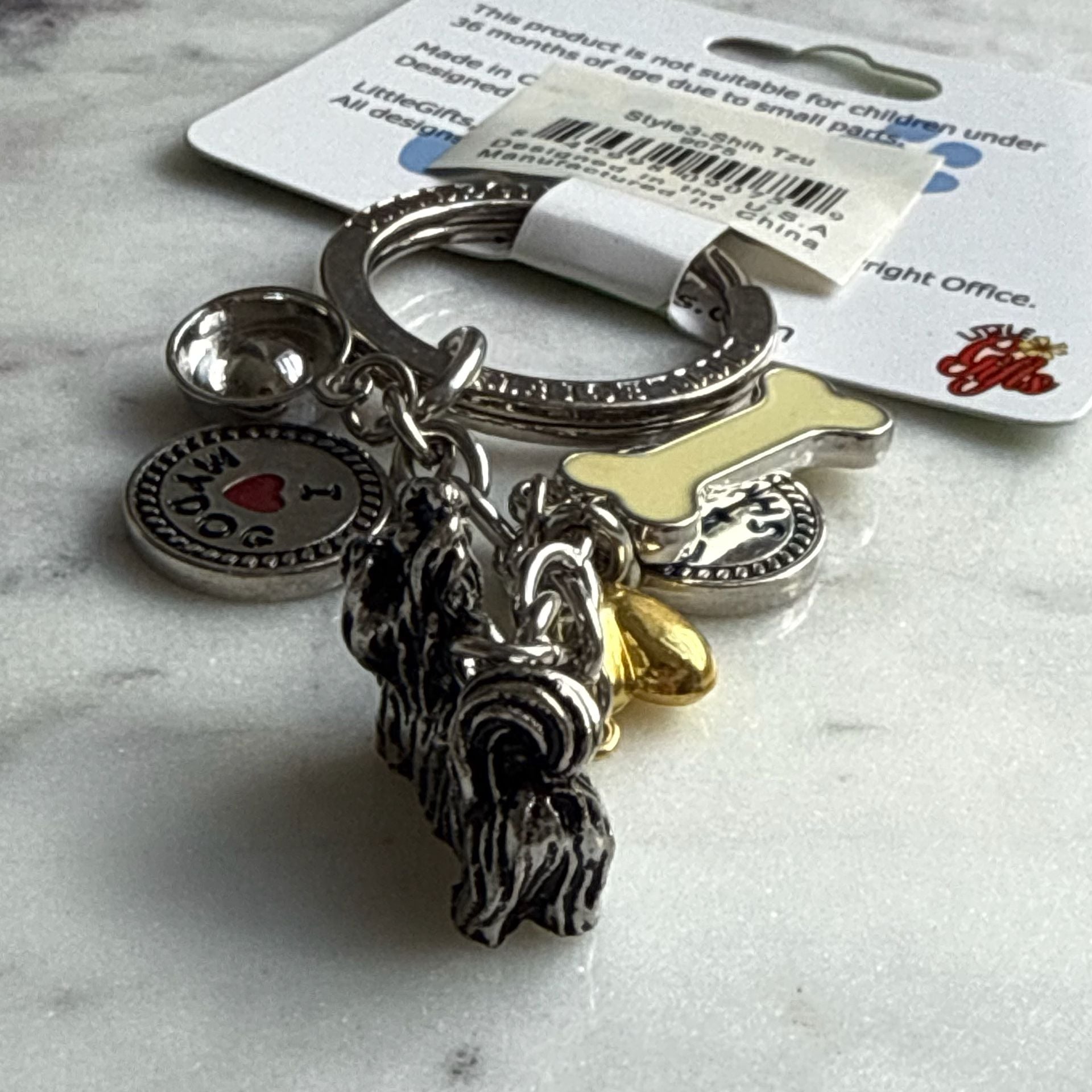 Little Gifts Shih Tzu Keychain With Charms  7