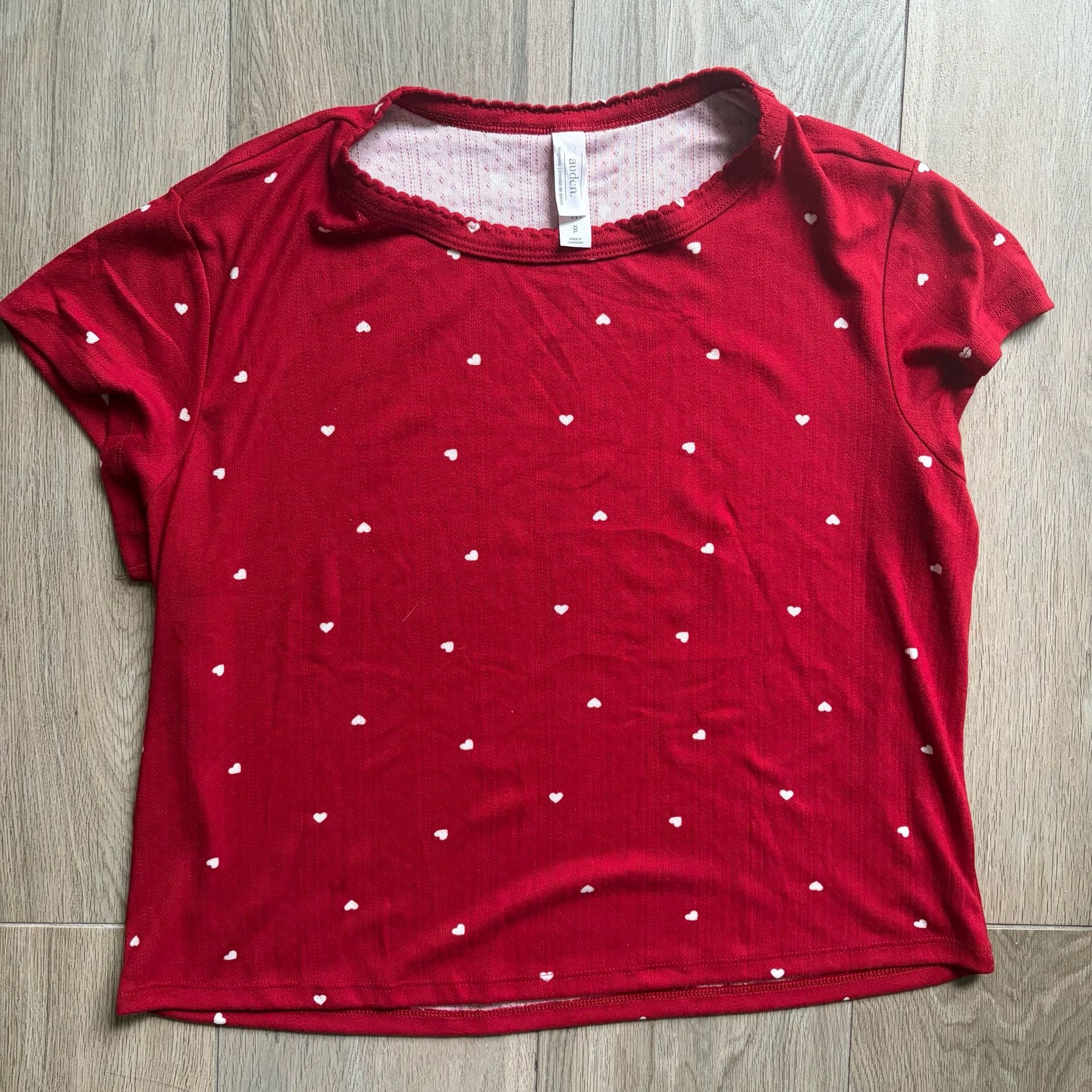 Auden Red Hearts Sleepwear Set Size XXL 1