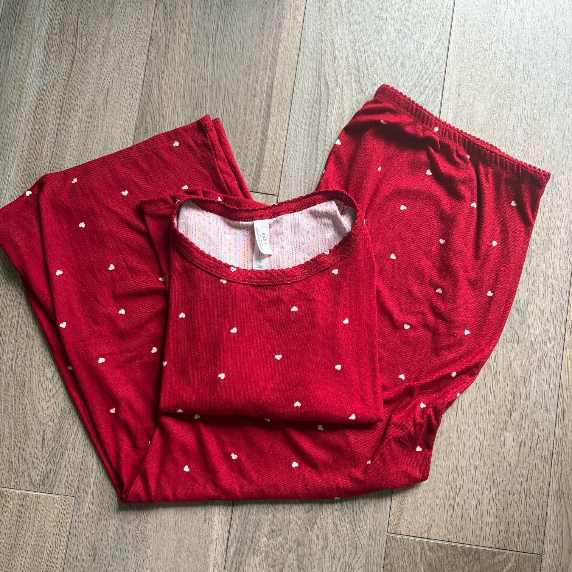 Auden Red Hearts Sleepwear Set Size XXL 6