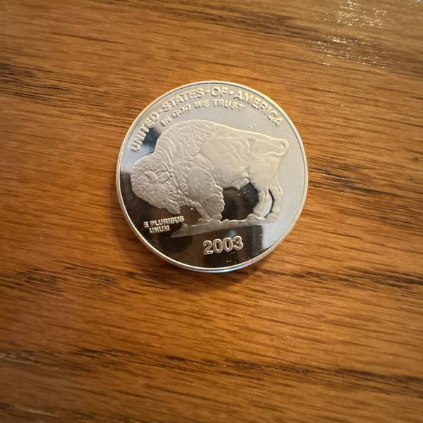2003 US Indian Head Buffalo Fantasy Silver Plated Copy Coin