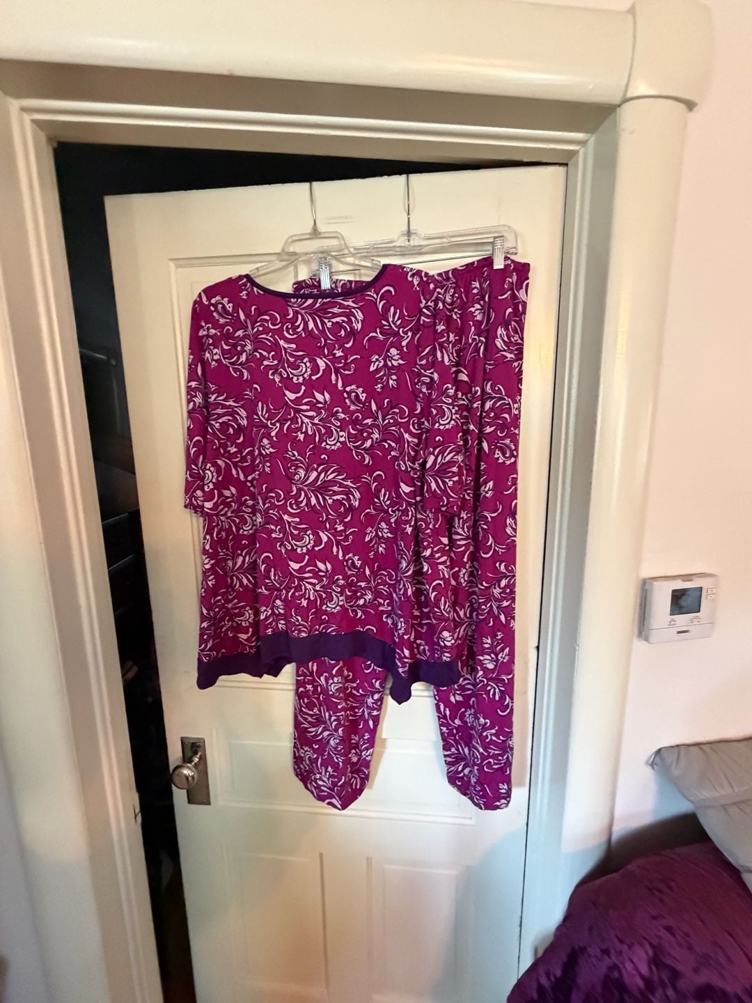 Carole Hochman French Scrolls Sueded Jersey 2-Piece Pajama Set 9