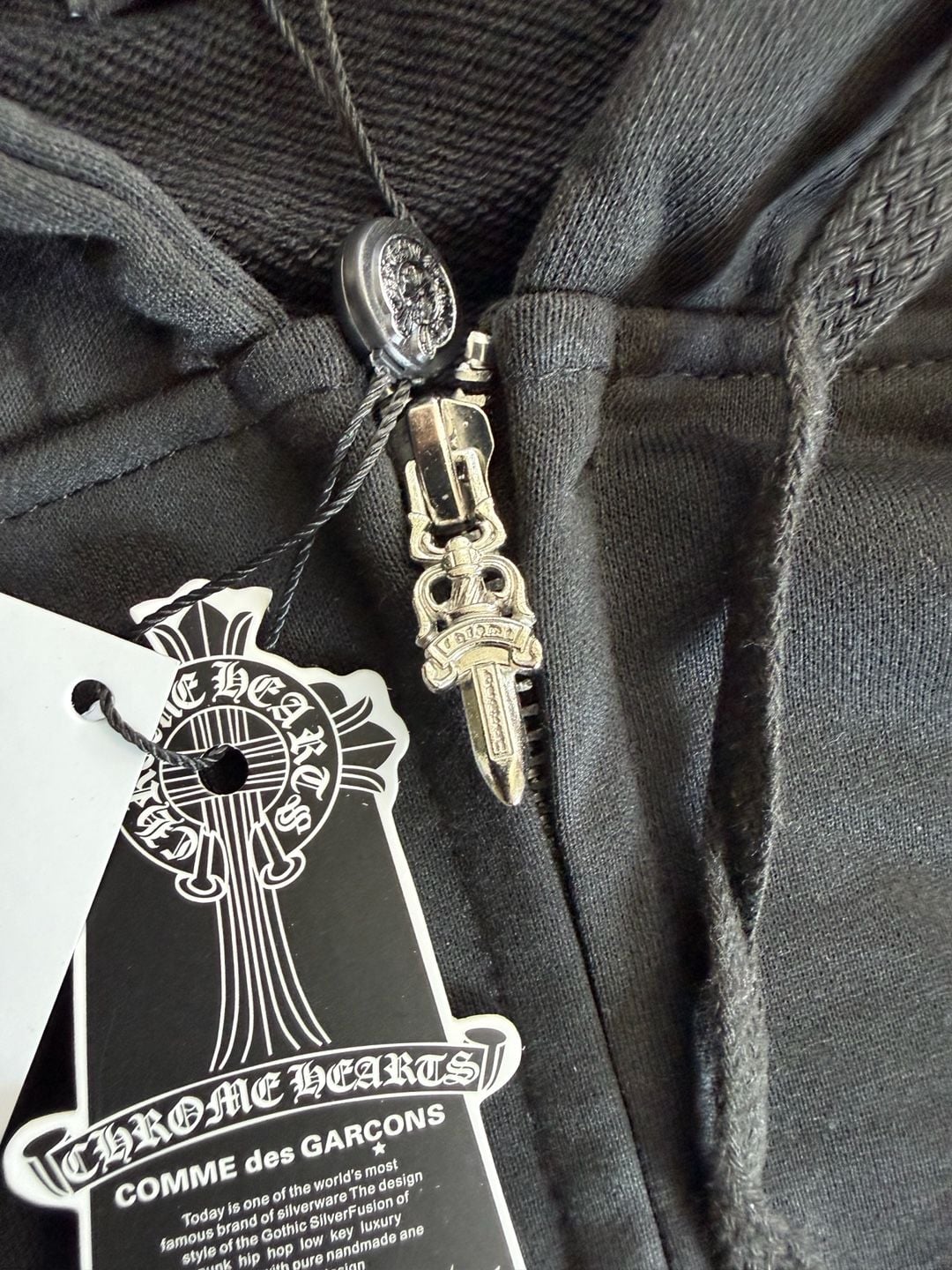 Chrome Hearts x Comme des Garcons Black Zip-Up Hoodie 6