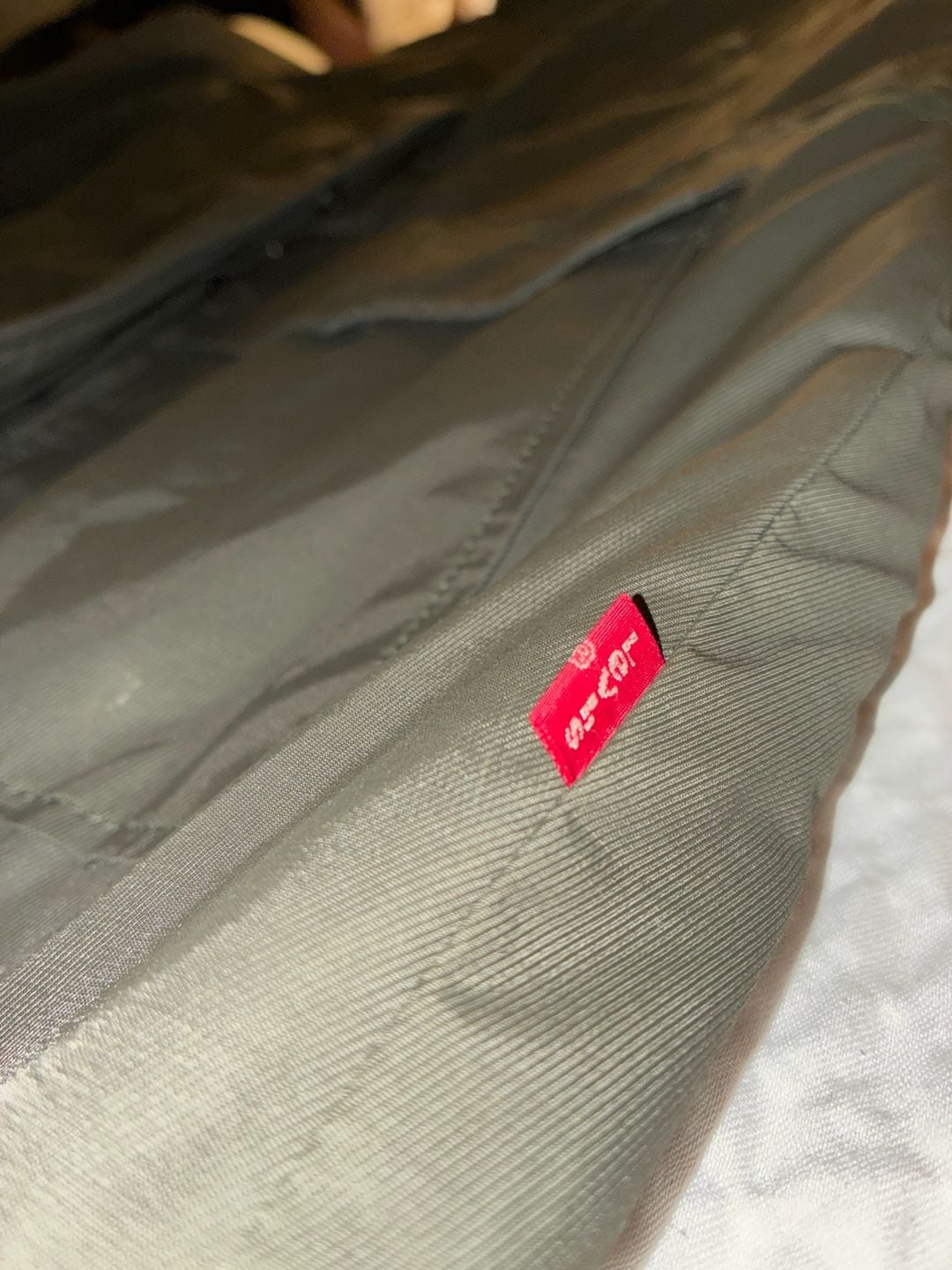 Levi's Olive Green Sherpa Lined Hooded Parka Jacket with Faux Fur Trim Size M 5