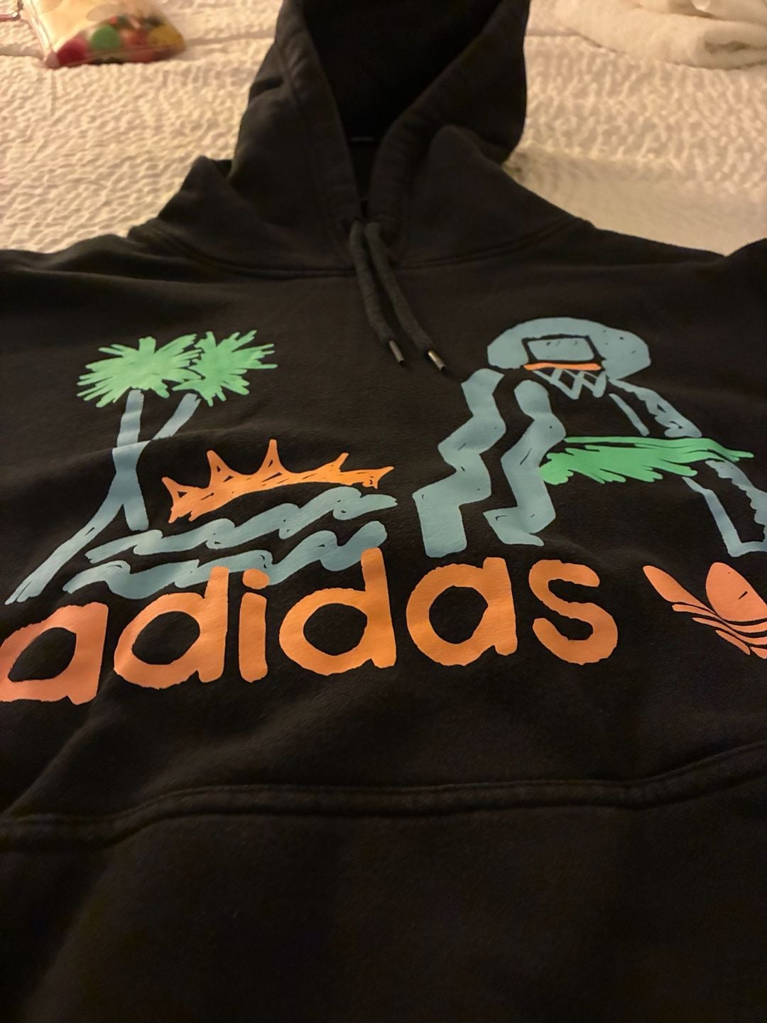 Adidas Originals LA Graphic Black Pullover Hoodie 3