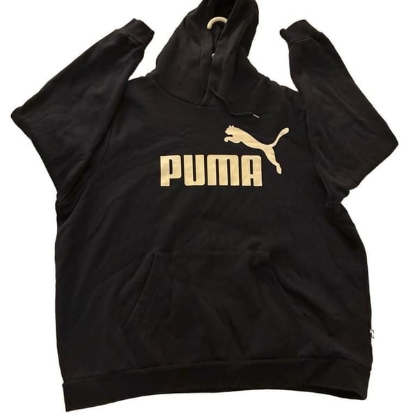 Puma Big Logo Pullover Hoodie Navy Blue Men's XXL