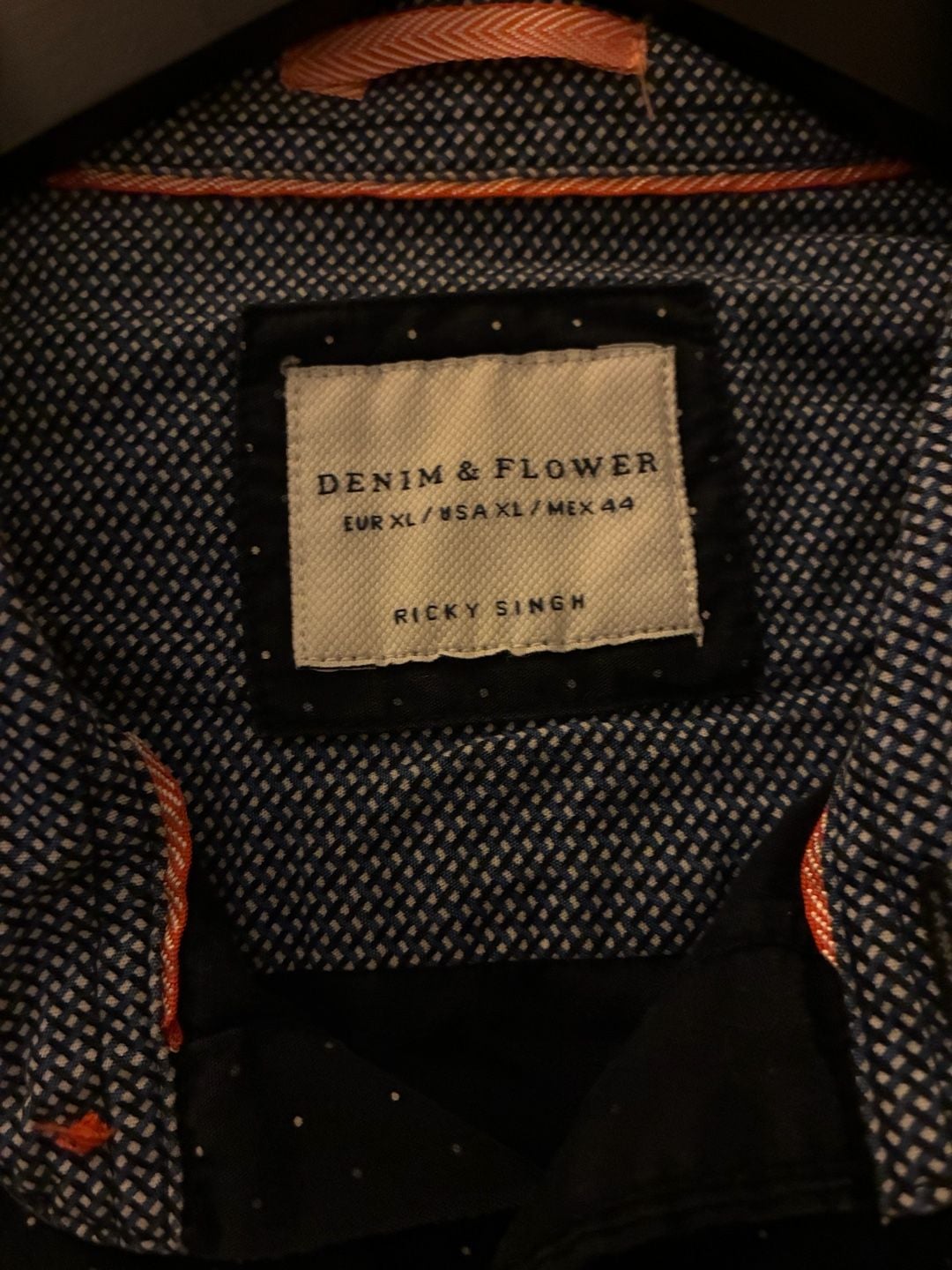 Denim & Flower Ricky Singh Short Sleeve Button-Up Shirt XL 5