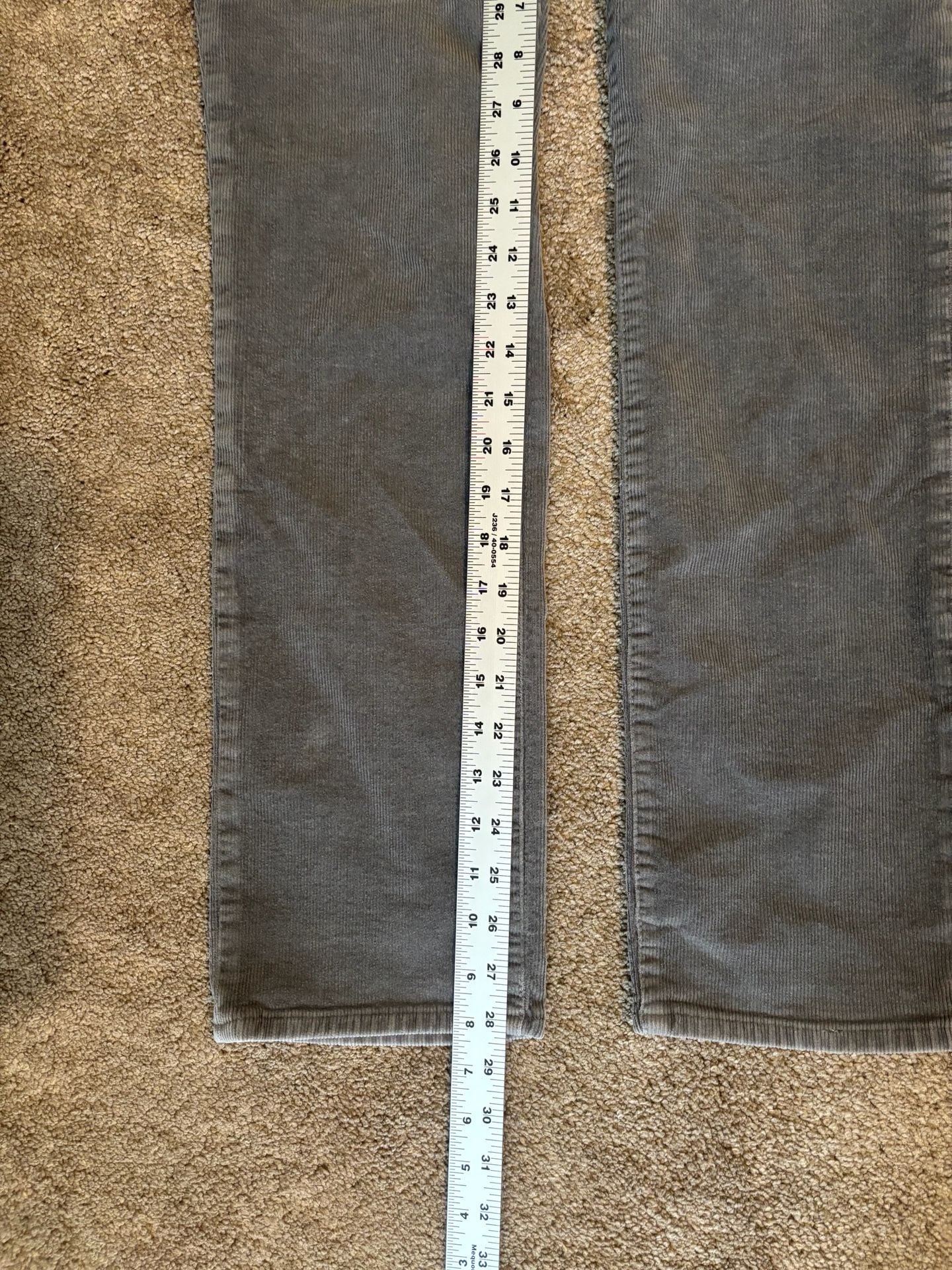 Lauren Ralph Lauren Womens Size 12 Grey Corduroy Preppy Straight Leg Pants 9