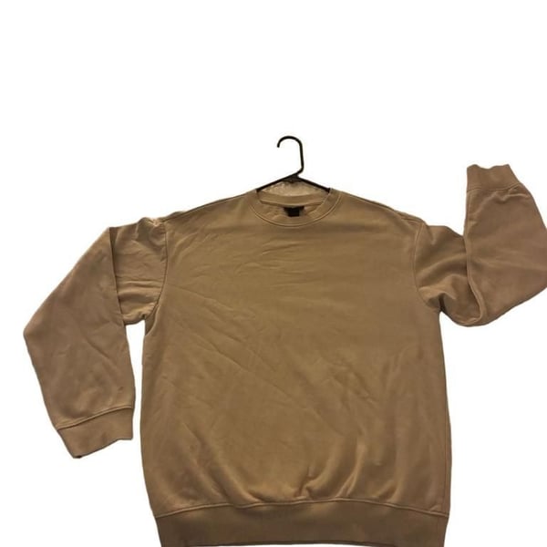 H&M Relaxed Fit Beige Crewneck Sweatshirt Size S