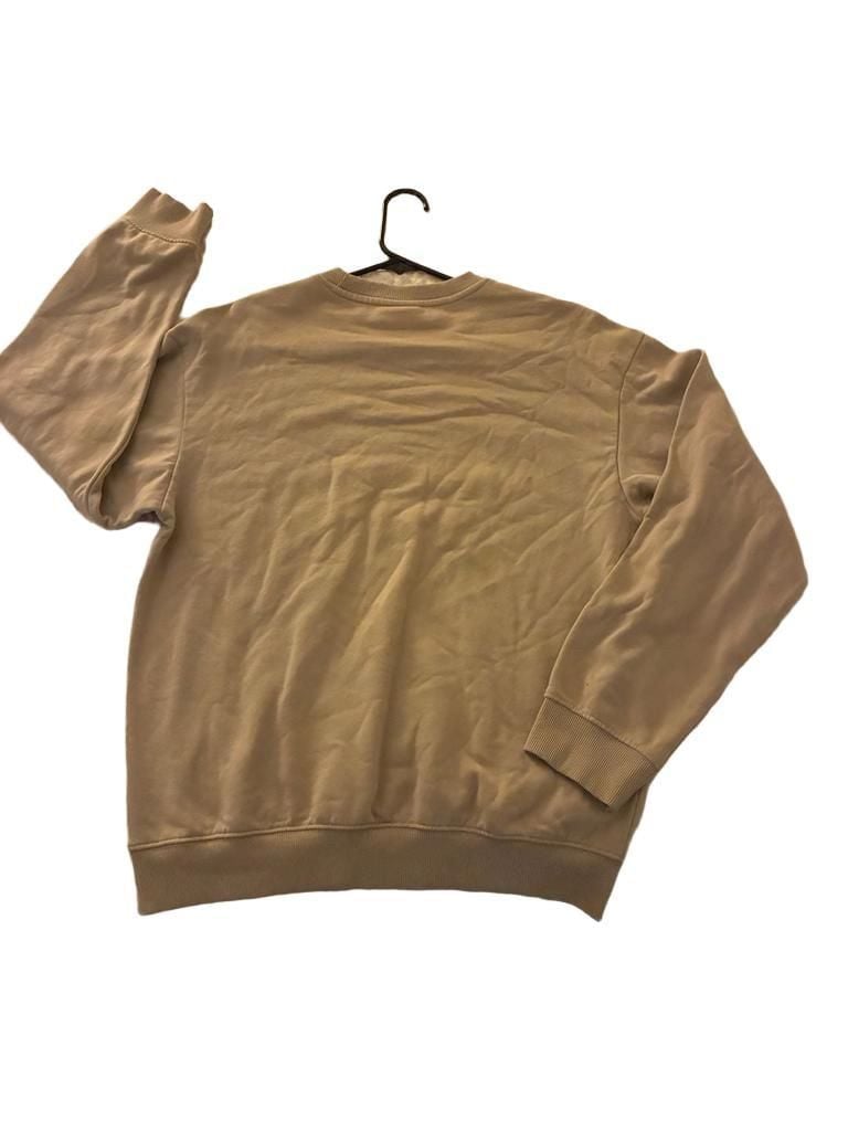 H&M Relaxed Fit Beige Crewneck Sweatshirt Size S 3