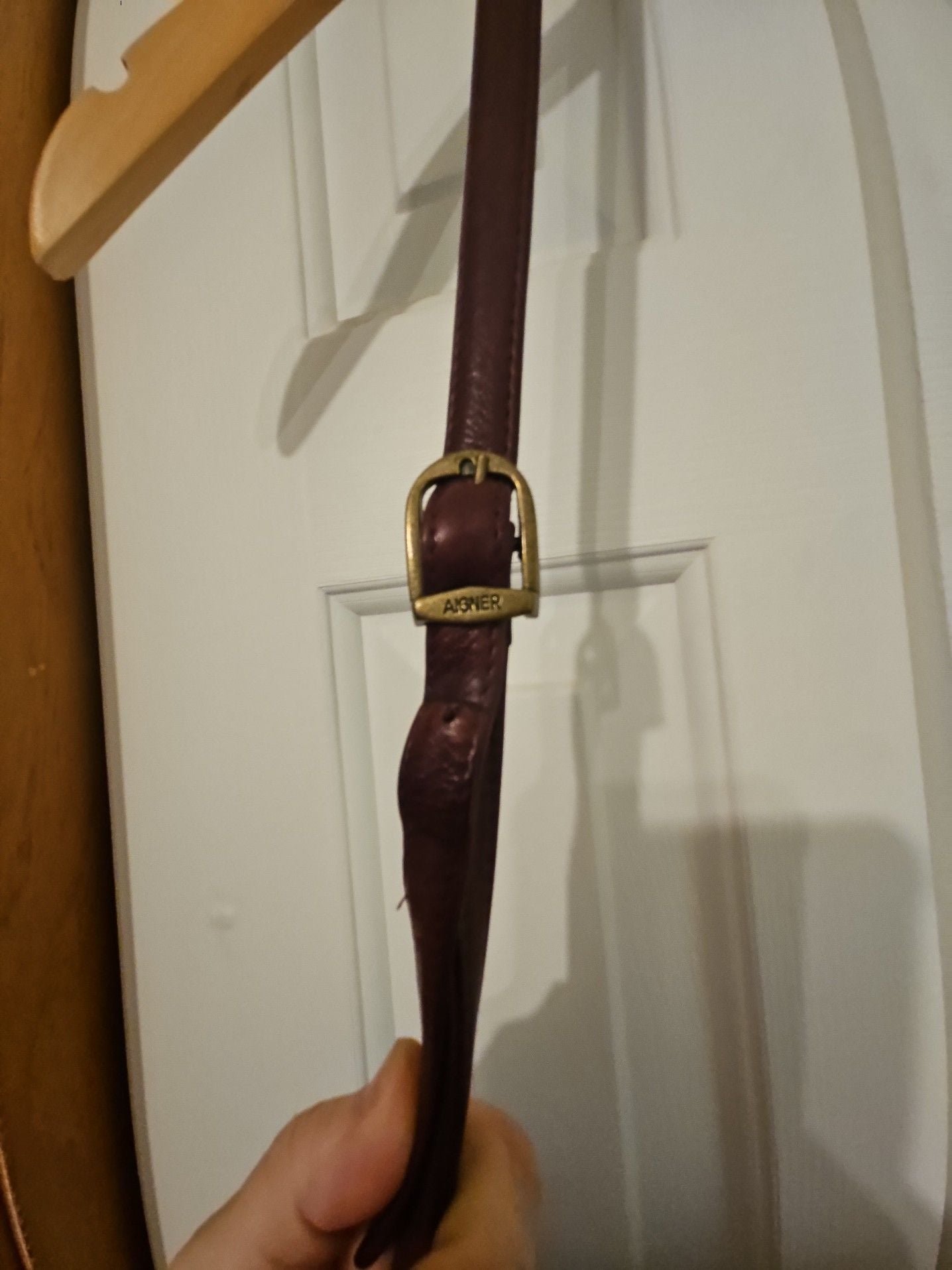 Etienne Aigner Burgundy Leather Shoulder Crossbody Bag 4