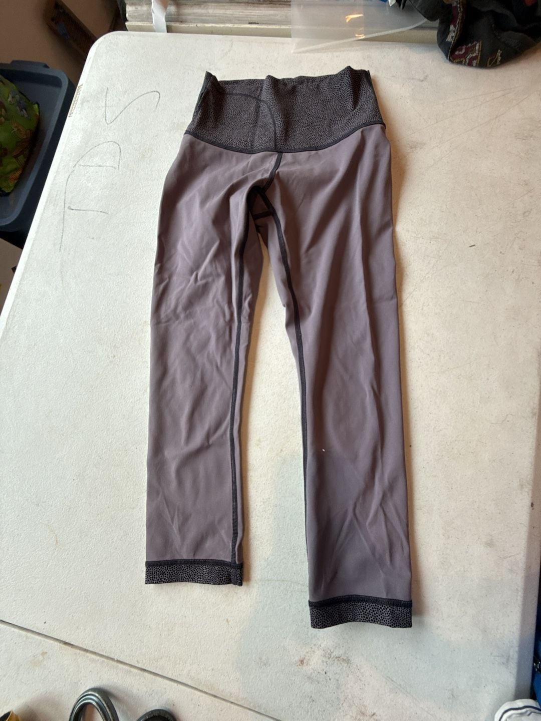 Lululemon Wunder Under Crop III Samba Snake Battleship Black Leggings 2