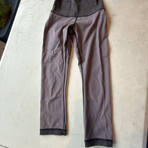 Lululemon Wunder Under Crop III Samba Snake Battleship Black Leggings